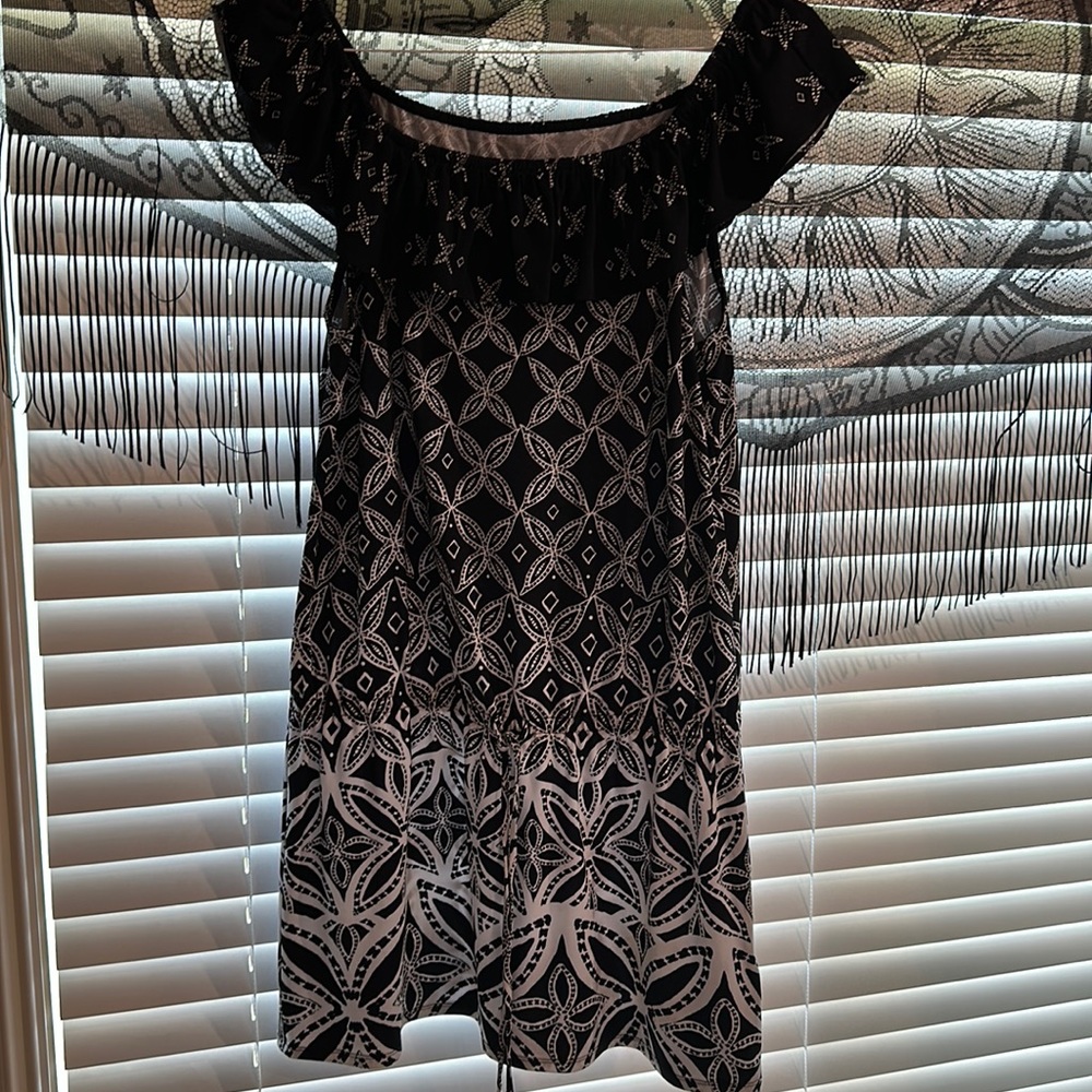 White House Black Market sleeveless tie string dress